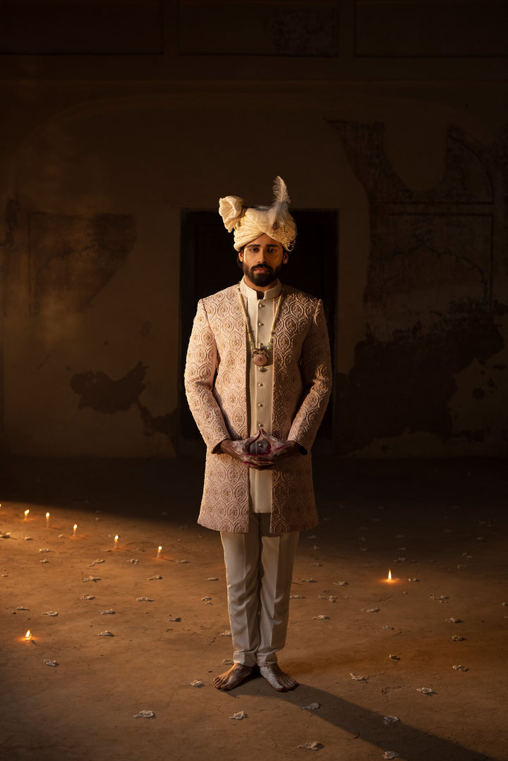 Pink Tear Sherwani