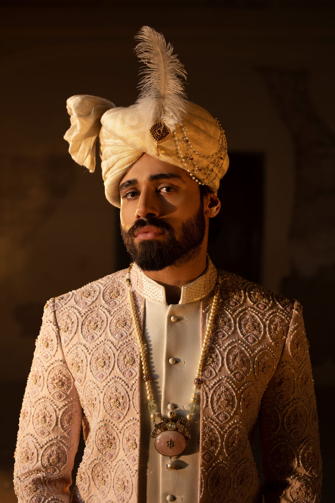 Pink Tear Sherwani