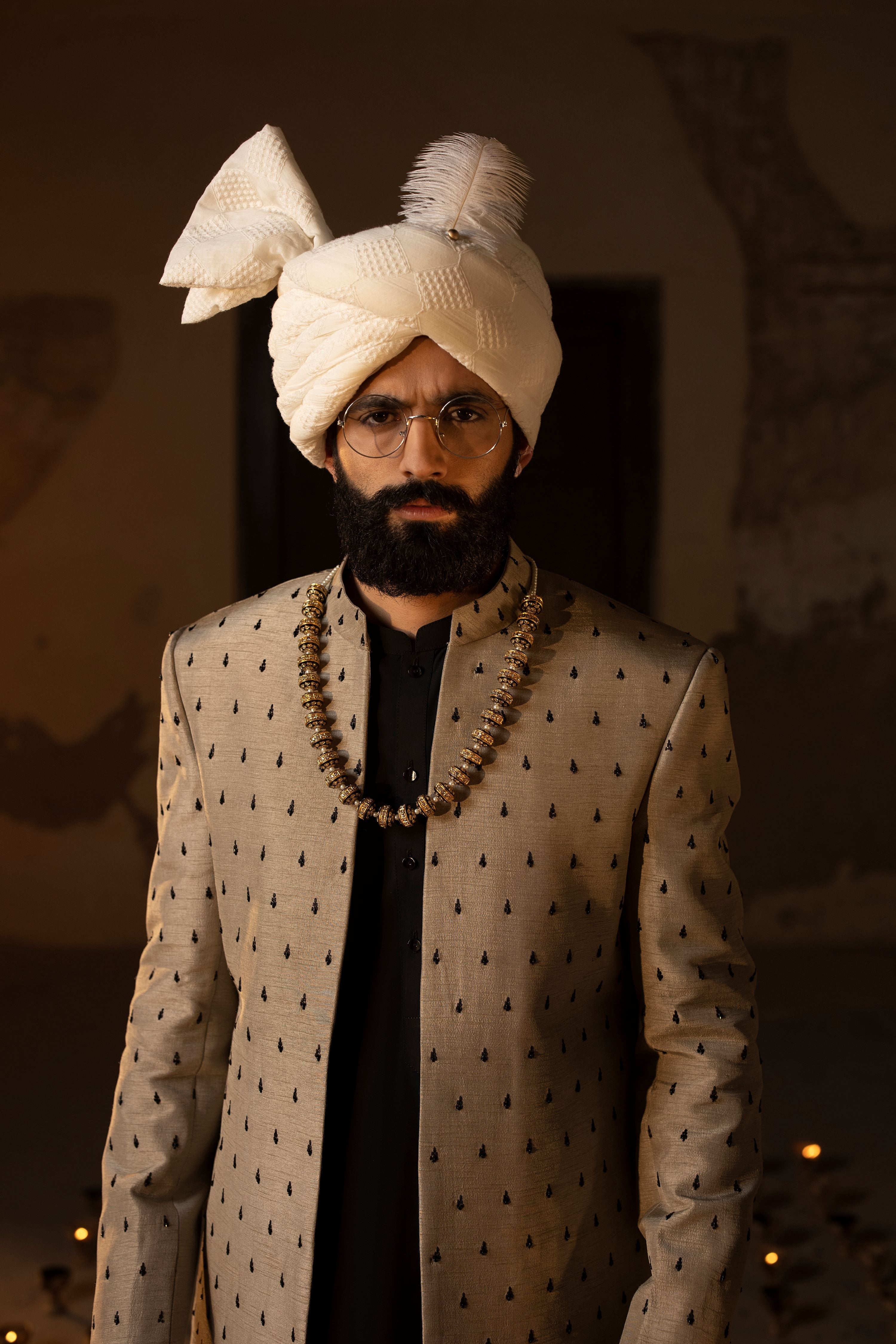 Grey Minimal Sherwani