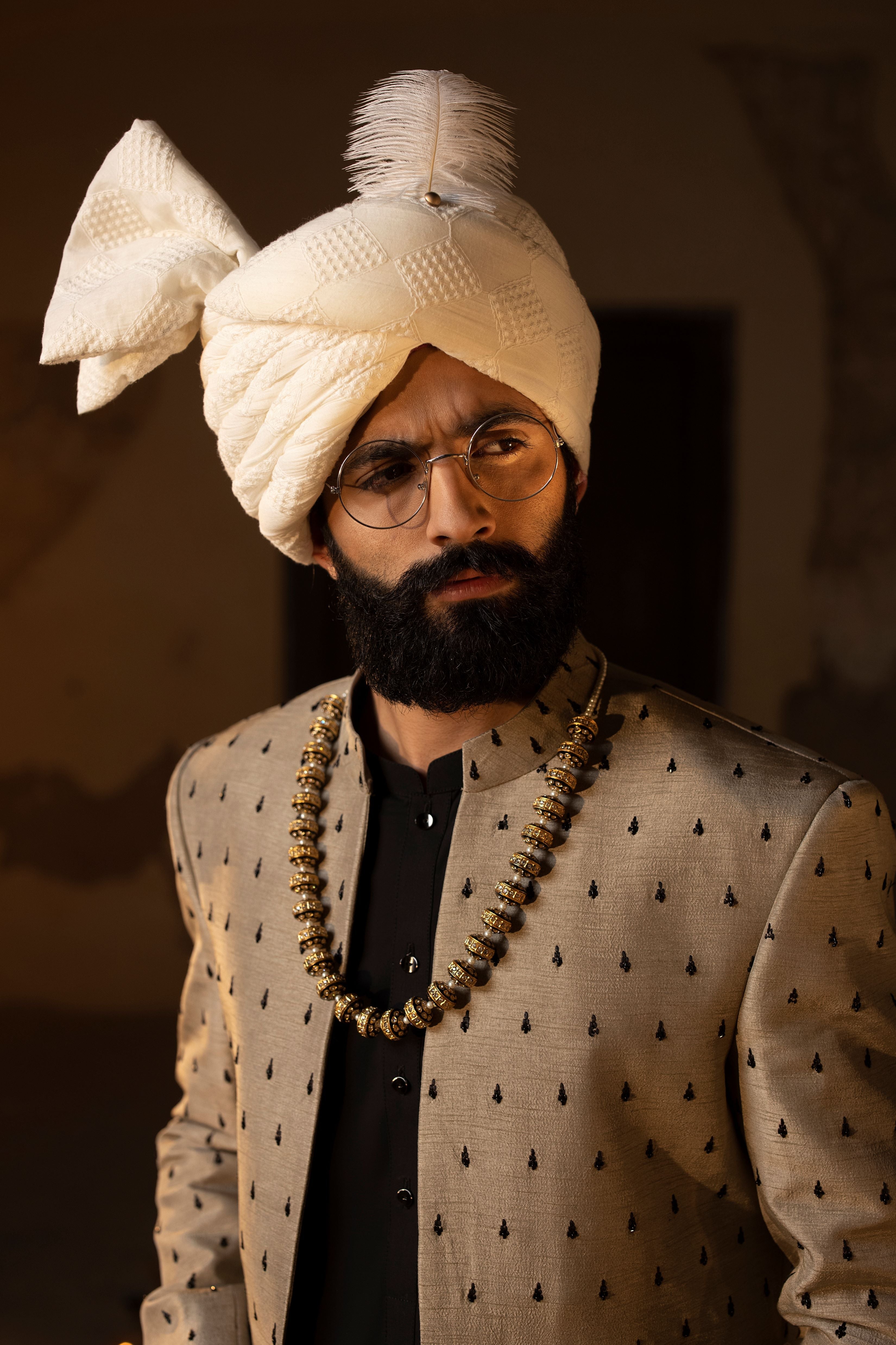 Grey Minimal Sherwani