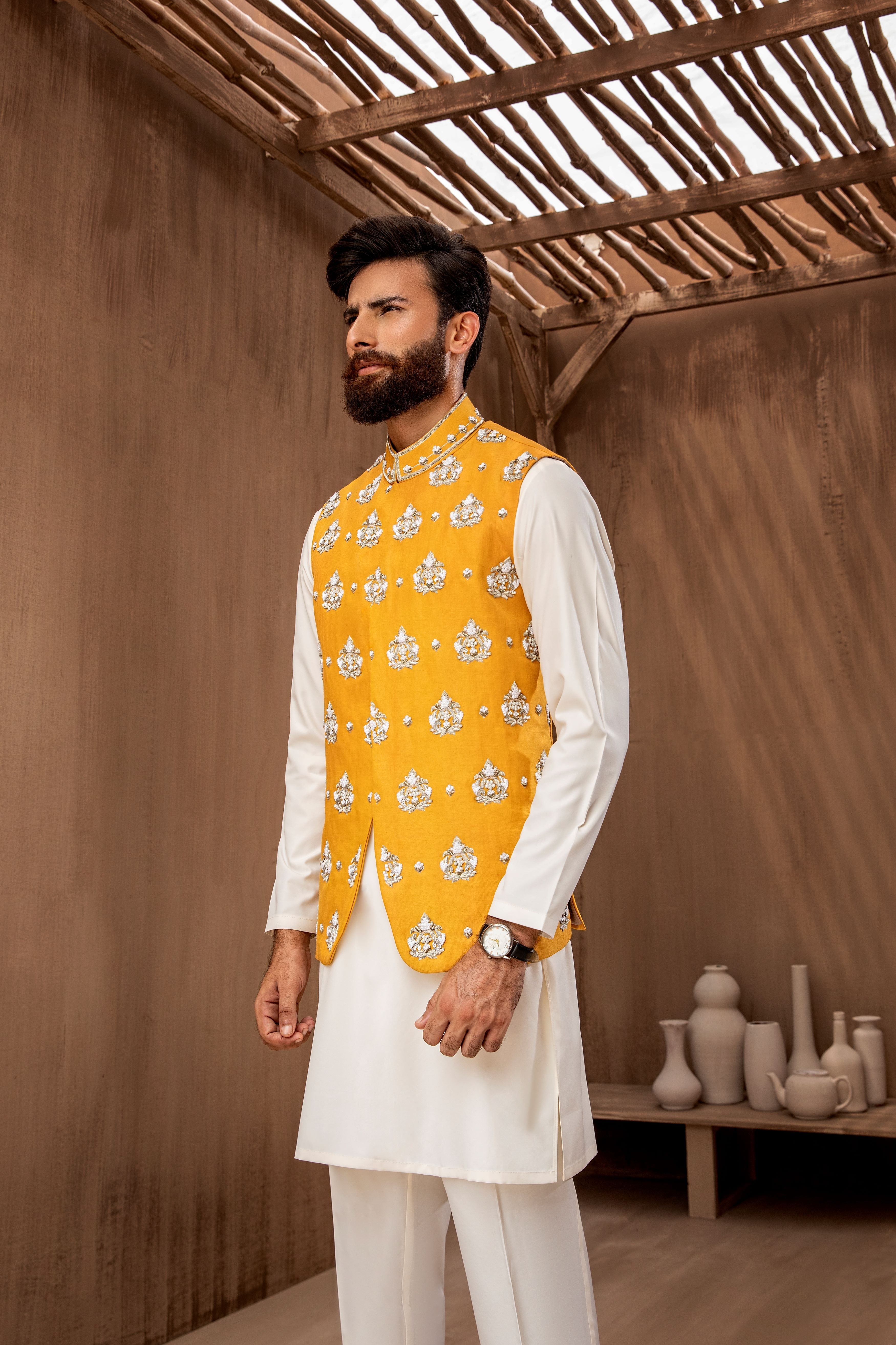 Mustard Diamond Repeat Design