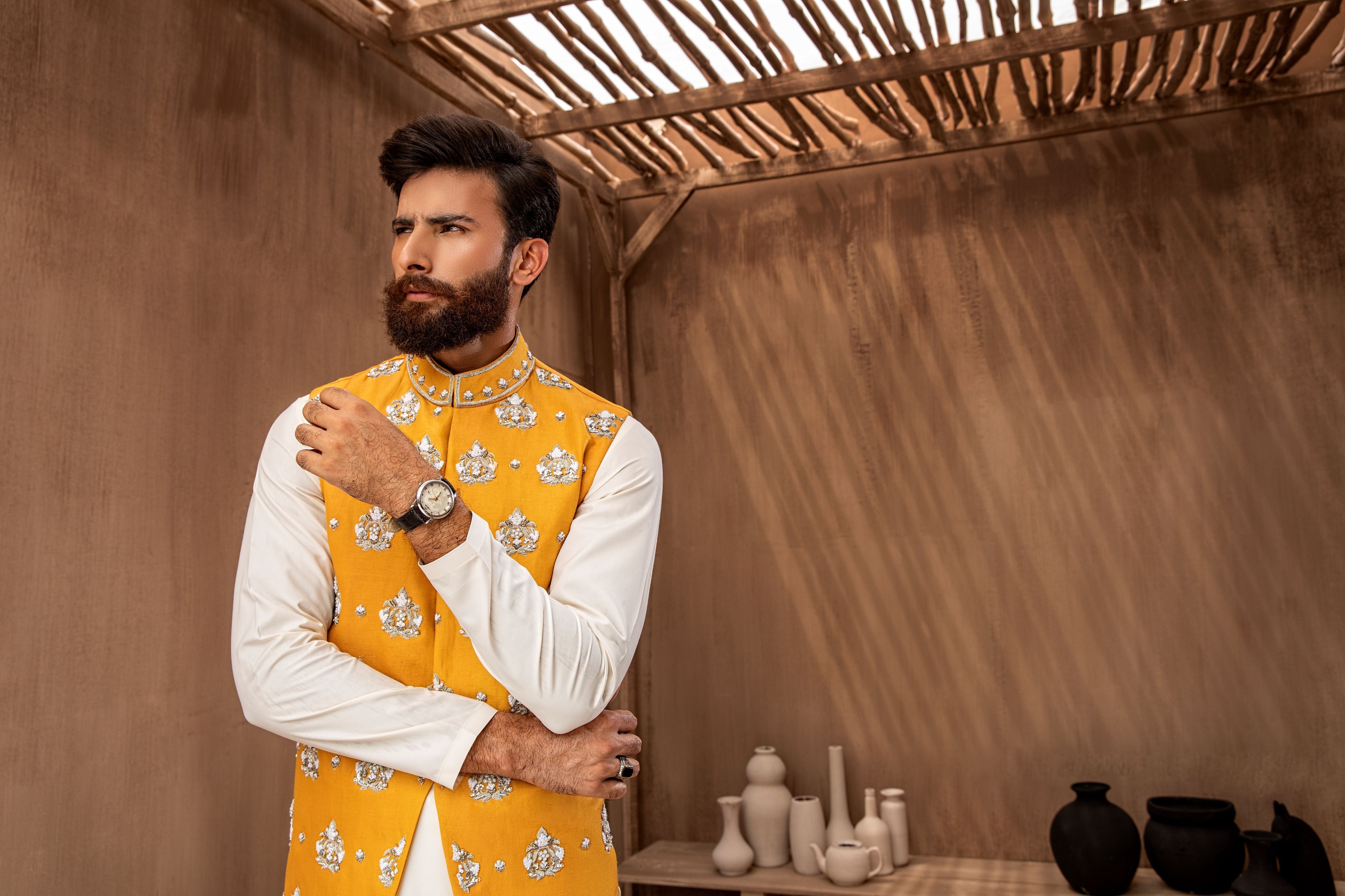 Mustard Diamond Repeat Design