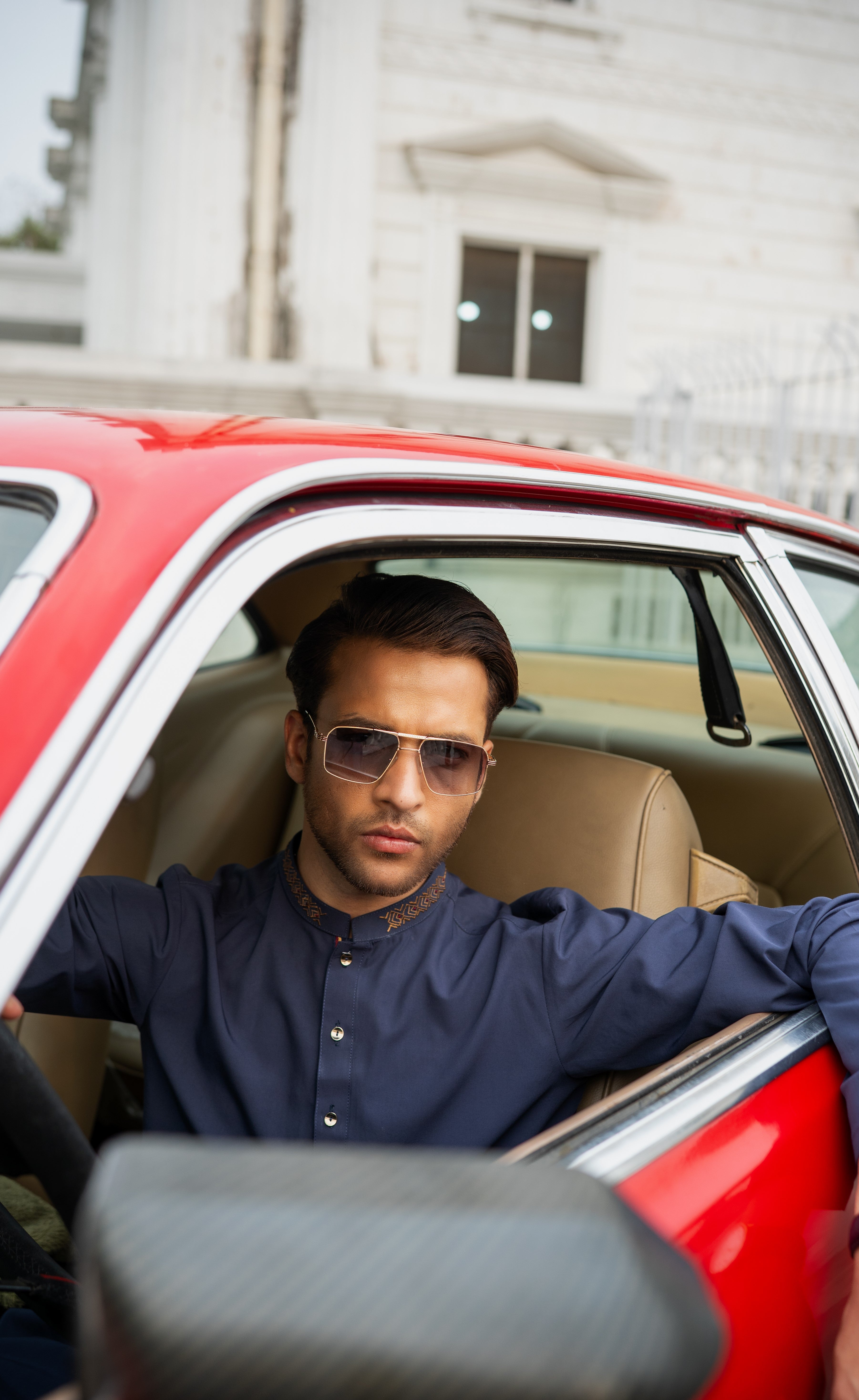 Simple blue shalwar kamiz