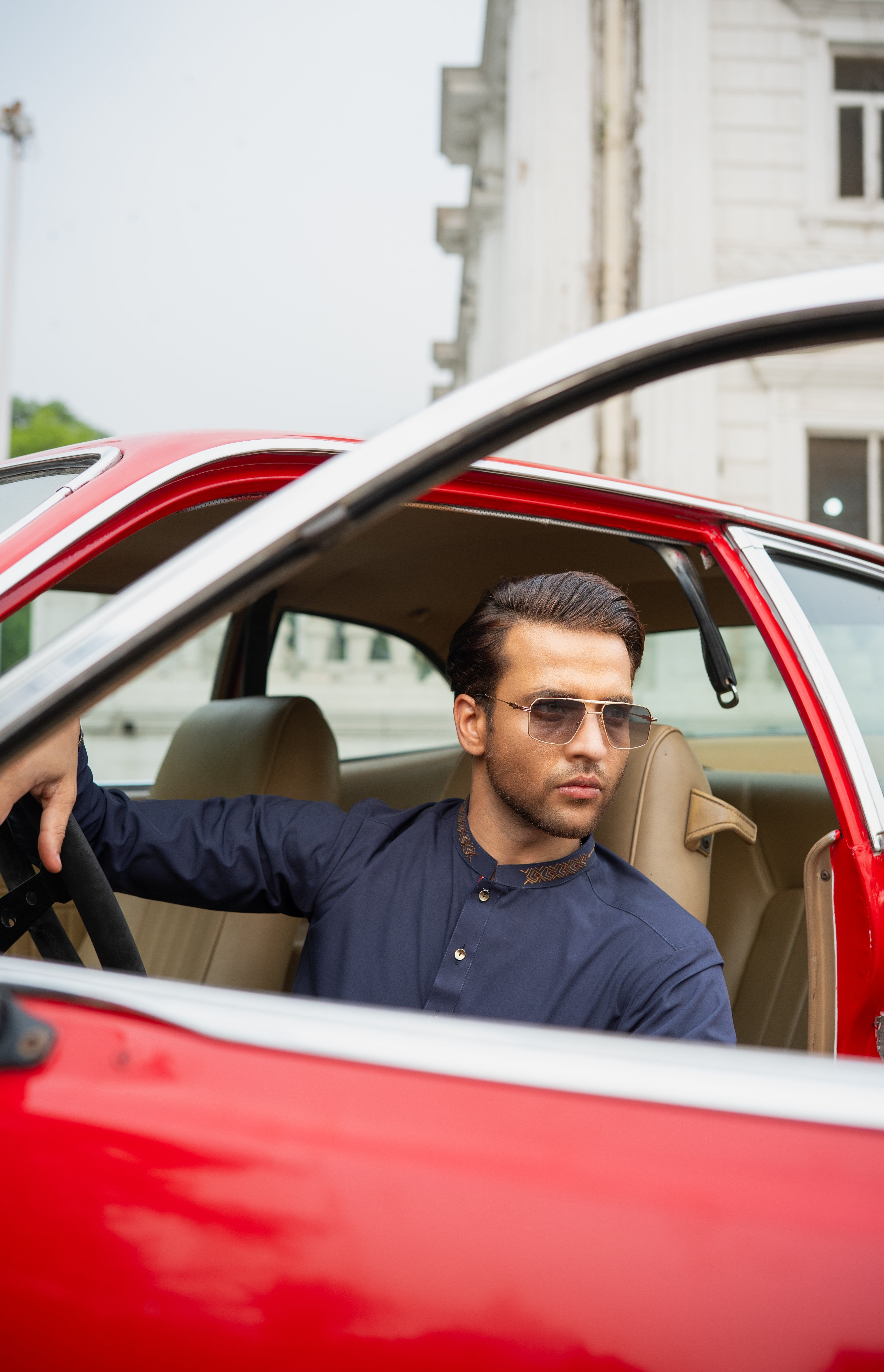 Simple blue shalwar kamiz